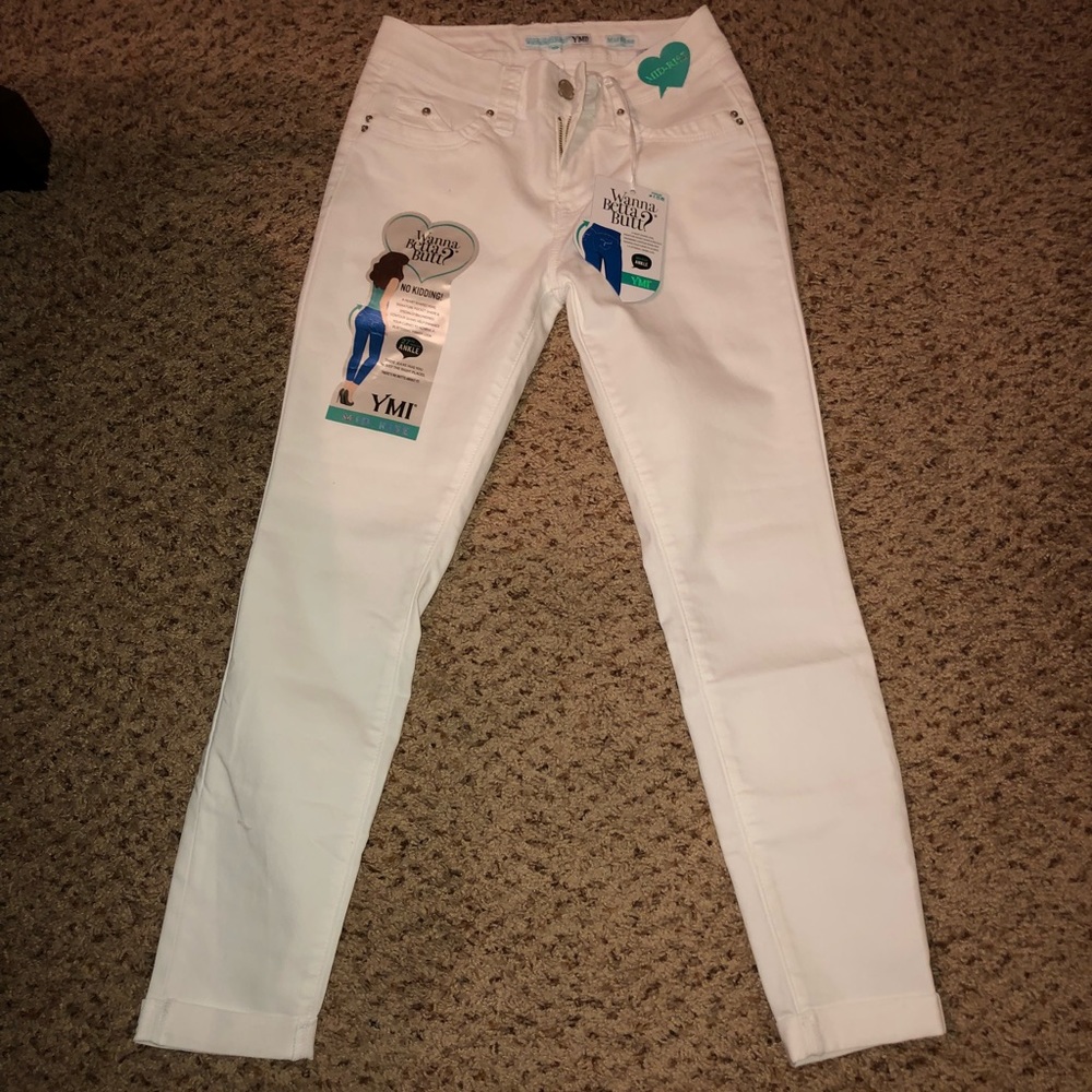 White ankle pants